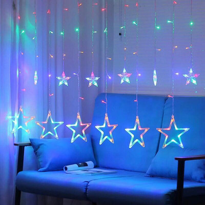 KUBER INDUSTRIES 12 LEDs 4 m Multicolor Steady Star Rice Lights(Pack of 1)