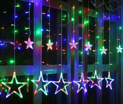 KUBER INDUSTRIES 138 LEDs 0.47 m Multicolor Steady Star Rice Lights(Pack of 1)