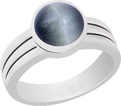 CLEAN GEMS Natural Certified Cat's Eye (Lehsuniya) 8.25 Ratti or 7.50 Carat for Male & Female 92.5 Sterling Silver Sterling Silver Cat's Eye Ring