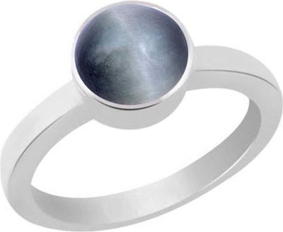 CLEAN GEMS Natural Certified Cat's Eye (Lehsuniya) 10.25 Ratti or 9.5 Carat for Male & Female 92.5 Sterling Silver Sterling Silver Ring