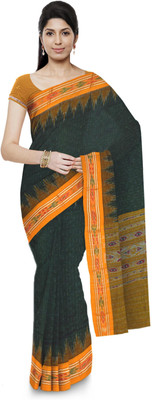 handloom paridhaan Self Design Bollywood Pure Cotton Saree(Green)