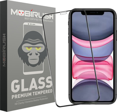 MOBIRUSH Edge To Edge Tempered Glass for Apple Iphone 11(Pack of 1)