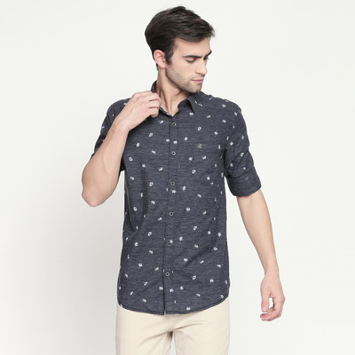 mufti-men-floral-print-casual-multicolor-shirt