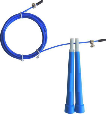 HOMMER Adjustable Steel Cable Wire Jump Rope Speed Skipping Rope Speed Skipping Rope(Blue, Length: 270 cm)