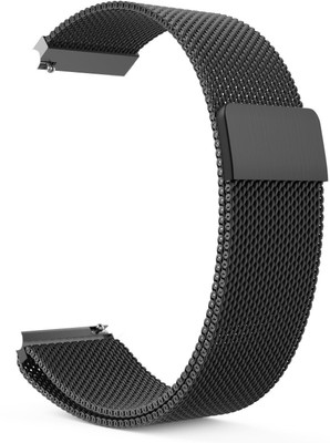 CHG Stainless Steel Mesh Milanese Loop Strap with Adjustable Magnetic Closure Replacement Strap Band for Gear S3 Classic & Frontier Smart Watch Strap(Black)