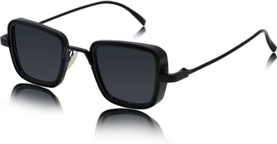 Trendy Glasses Retro Square Sunglasses(Black)
