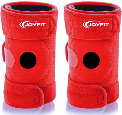 Joyfit Knee Brace with Dual side Stabilizer, Anti Slip Silicone Lining ( Pair ) Knee Support(Pink)