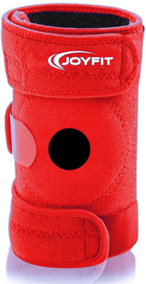 Joyfit Knee Brace with Dual side Stabilizer, Anti Slip Silicone Lining ( Single ) Knee Support(Red)