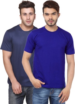 FUNKY GUYS Solid Men Round Neck Multicolor T-Shirt