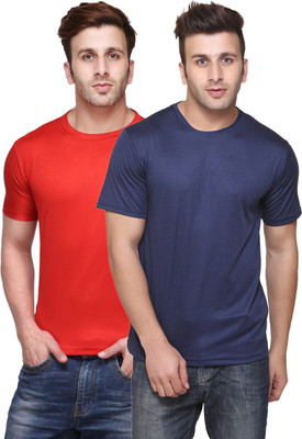 Concepts Solid Men Round Neck Multicolor T-Shirt