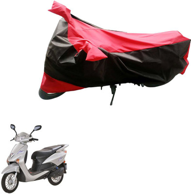 AK Art Two Wheeler Cover for Indus(Yo EXL, Black, Red)