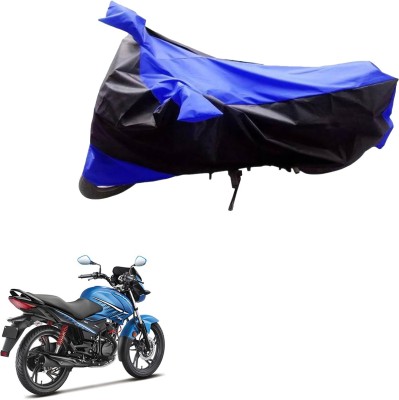 Ak Automotive Two Wheeler Cover for Hero(Glamour FI, Black, Blue)