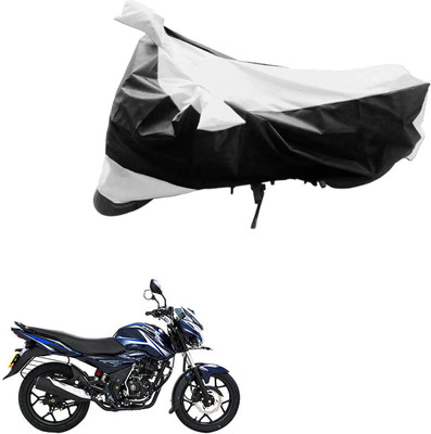 AK Art Two Wheeler Cover for Bajaj(Discover 125 DTS-i, Black, Silver)