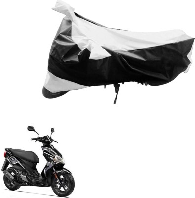 JVG Two Wheeler Cover for Yamaha(Jog R, Black, Silver)