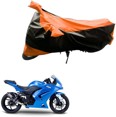Ak Automotive Two Wheeler Cover for Kawasaki(Ninja 250, Black, Orange)