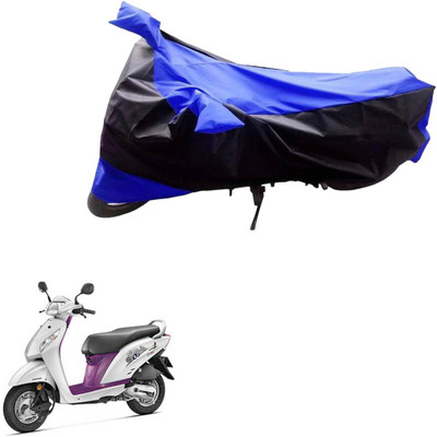 JVG Two Wheeler Cover for Honda(Activa i, Black, Blue)