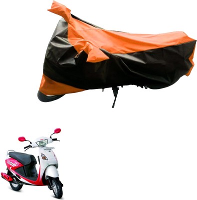 PRIMEAUTOZ Two Wheeler Cover for Hero(Pleasure, Black, Orange)