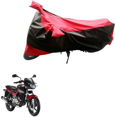 AK Art Two Wheeler Cover for Bajaj(Pulsar 180 DTS-i, Black, Red)