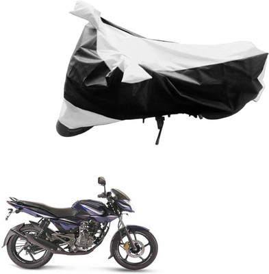 PRIMEAUTOZ Two Wheeler Cover for Bajaj(Caliber, Black, Silver)
