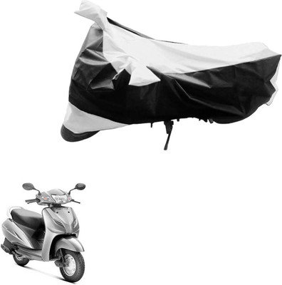 AK Art Two Wheeler Cover for Honda(Activa 3G, Black, Silver)