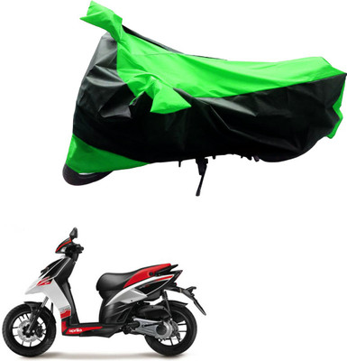 AK Art Two Wheeler Cover for Aprilia(SR 125, Black, Green)
