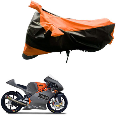 AK Art Two Wheeler Cover for Honda(Dream, Black, Orange)