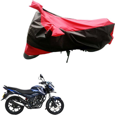 Ak Automotive Two Wheeler Cover for Bajaj(Discover 125 DTS-i, Black, Red)