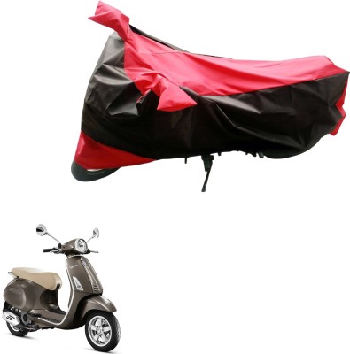 AK Art Two Wheeler Cover for Piaggio(Vespa SXL, Black, Red)