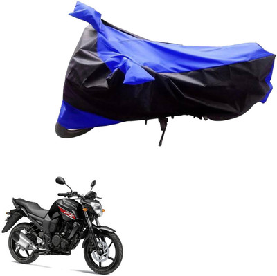 AK Art Two Wheeler Cover for Yamaha(FZ, Black, Blue)