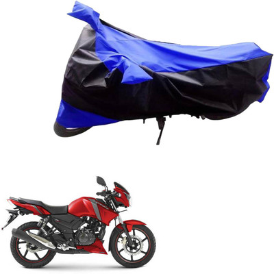 AK Art Two Wheeler Cover for TVS(Apache RTR 160, Black, Blue)