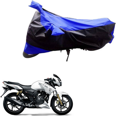 PRIMEAUTOZ Two Wheeler Cover for TVS(Apache RTR 180, Black, Blue)