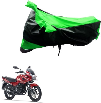 MMSSTAR Waterproof Two Wheeler Cover for Bajaj(Discover 150 f, Black, Green)