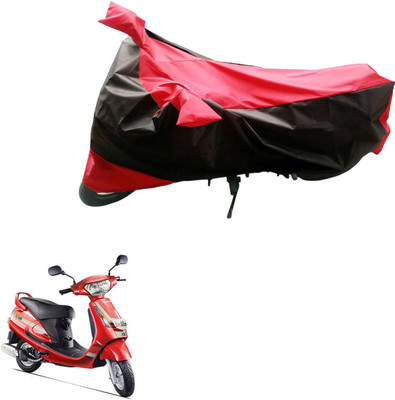Ak Automotive Two Wheeler Cover for Mahindra(Duro DZ, Black, Red)