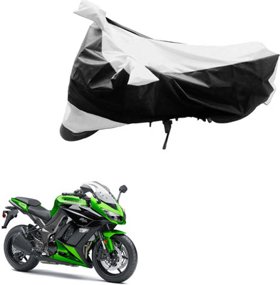 Ak Automotive Two Wheeler Cover for Kawasaki(Z250, Black, Silver)