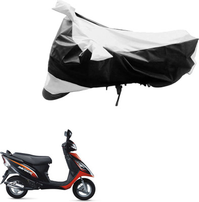Ak Automotive Two Wheeler Cover for TVS(Scooty Streak, Black, Silver)