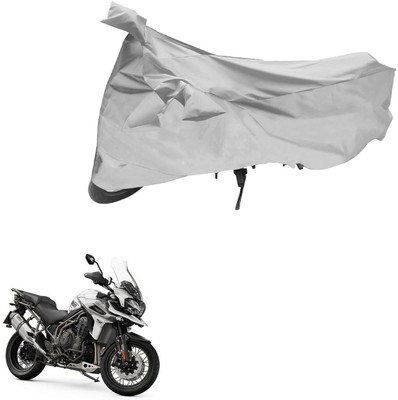 AutoVision Two Wheeler Cover for Triumph(Tiger 800 XCA, Silver)