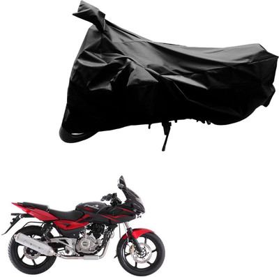 AutoVision Two Wheeler Cover for Bajaj(Pulsar 200 NS DTS-i, Black)