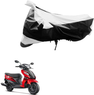 JVG Two Wheeler Cover for Suzuki(Let's, Black, Silver)