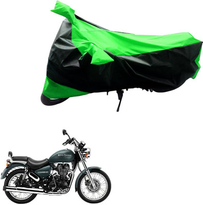 MMSSTAR Waterproof Two Wheeler Cover for Royal Enfield(Black, Green)