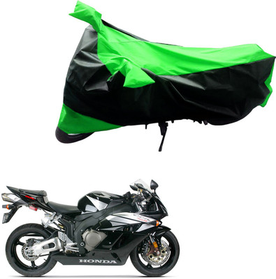 AK Art Two Wheeler Cover for Universal For Bike(Black, Green)