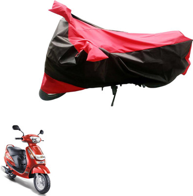 JVG Two Wheeler Cover for Bajaj(Discover 125 DTS-i, Black, Red)