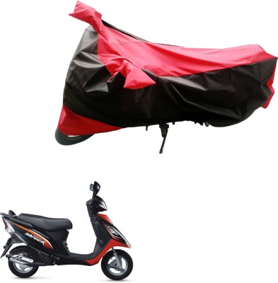 Ak Automotive Two Wheeler Cover for TVS(Scooty Streak, Black, Red)