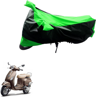 JVG Two Wheeler Cover for Piaggio(Vespa VXL, Black, Green)