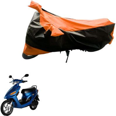 PRIMEAUTOZ Two Wheeler Cover for Indus(Yo Electron, Black, Orange)