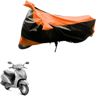 Ak Automotive Two Wheeler Cover for Honda(Activa 3G, Black, Orange)