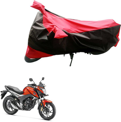 AK Art Two Wheeler Cover for Honda(CBR 150R, Black, Red)
