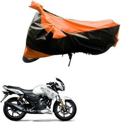 JVG Two Wheeler Cover for TVS(Apache RTR 180, Black, Orange)