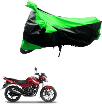PRIMEAUTOZ Two Wheeler Cover for Bajaj(Discover 150 s, Black, Green)