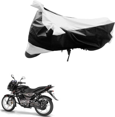 AK Art Two Wheeler Cover for Bajaj(Pulsar 150 DTS-i, Black, Silver)