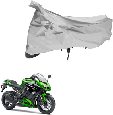 Ak Automotive Two Wheeler Cover for Kawasaki(Z250, Silver)